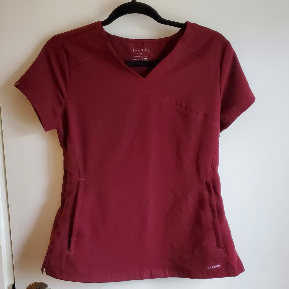 Maroon Jaanuu Scrub Top